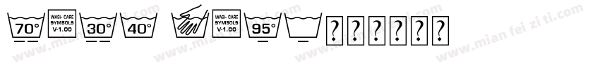 wash care字体转换